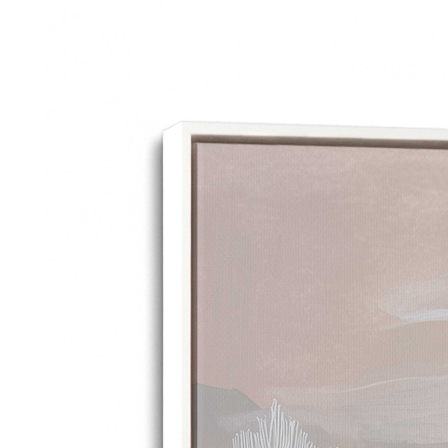 [Color:Opaque White], Picture of art in a White frame at an angle