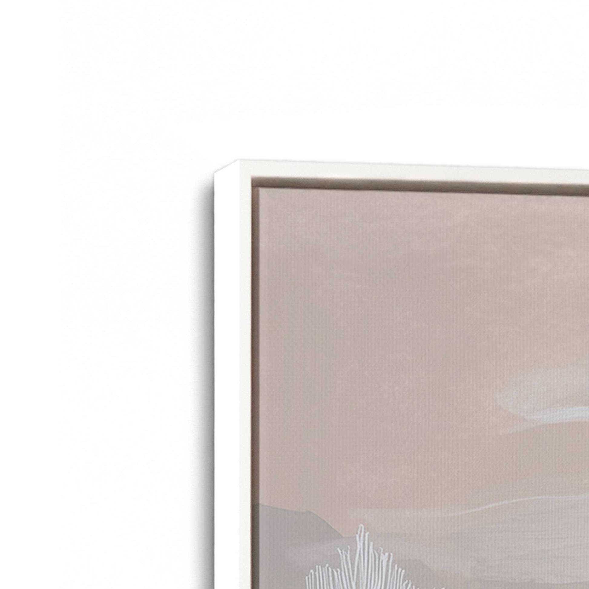 [Color:Opaque White], Picture of art in a White frame at an angle