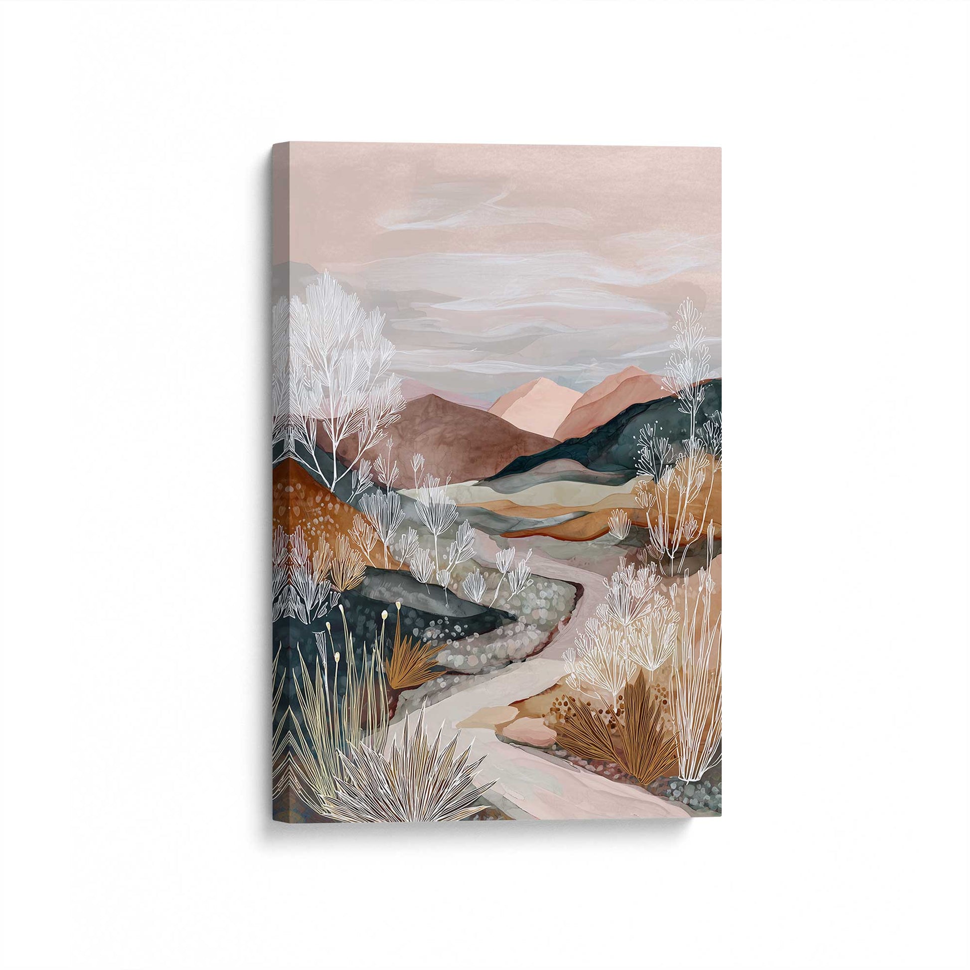 [Color:Stretched Canvas], Picture of art at an angle