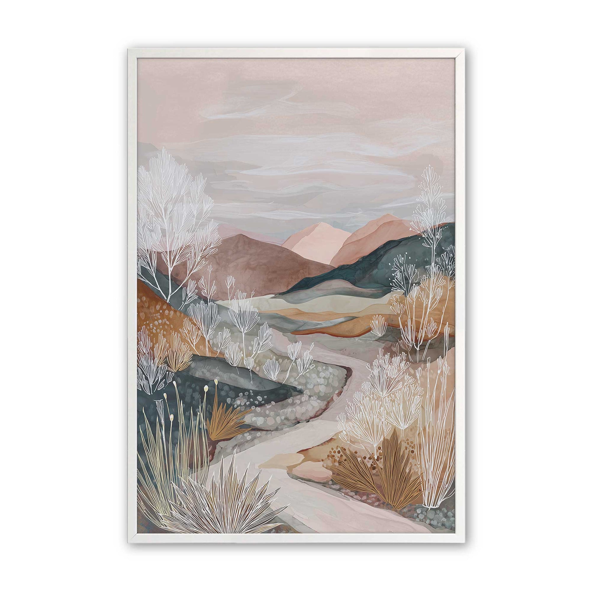 [Color:Opaque White], Picture of art in a Opaque White frame