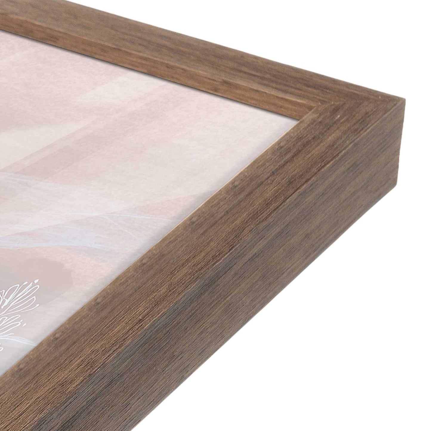 [Color:Walnut], Picture of art in a Walnut frame at an angle