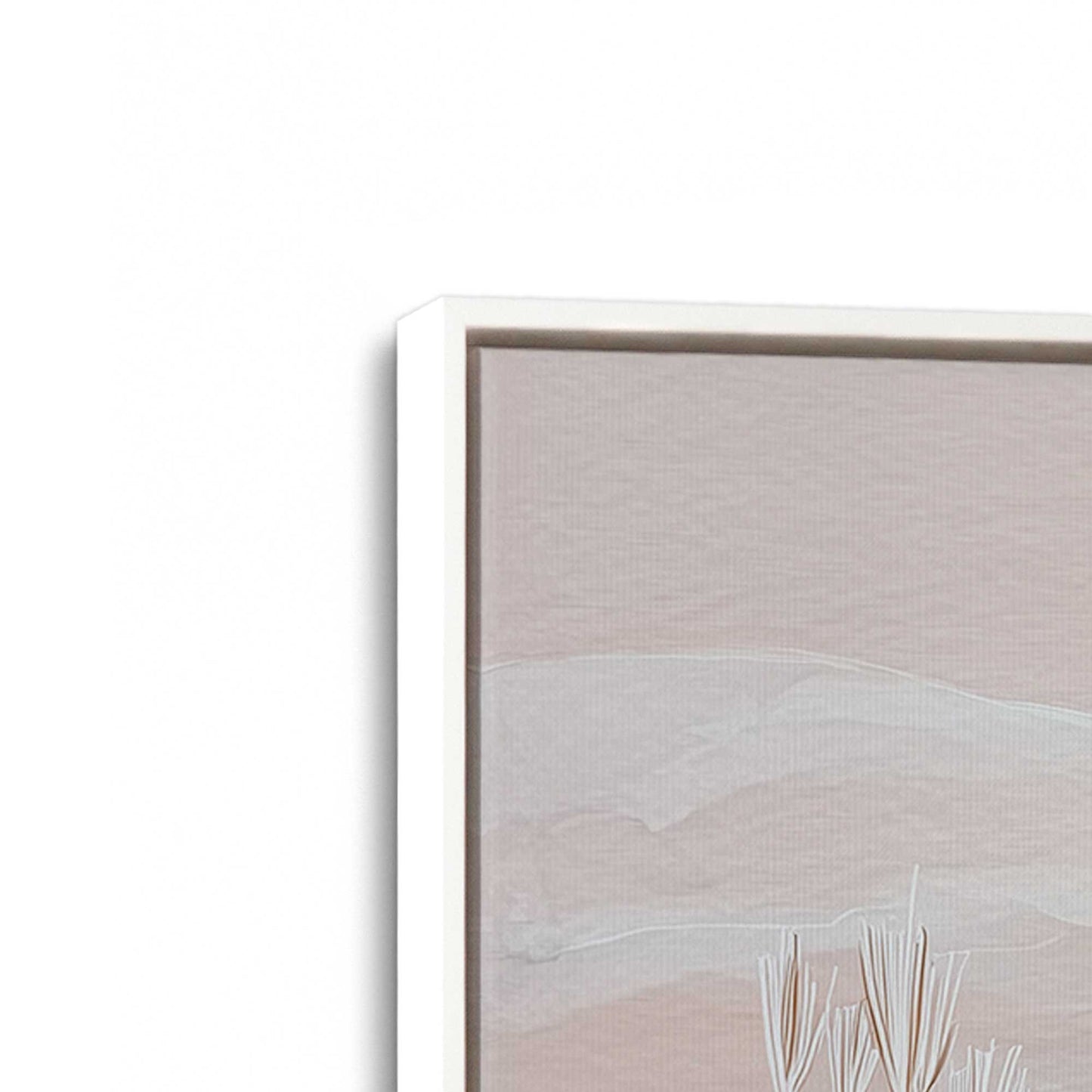 [Color:Opaque White], Picture of art in a White frame at an angle