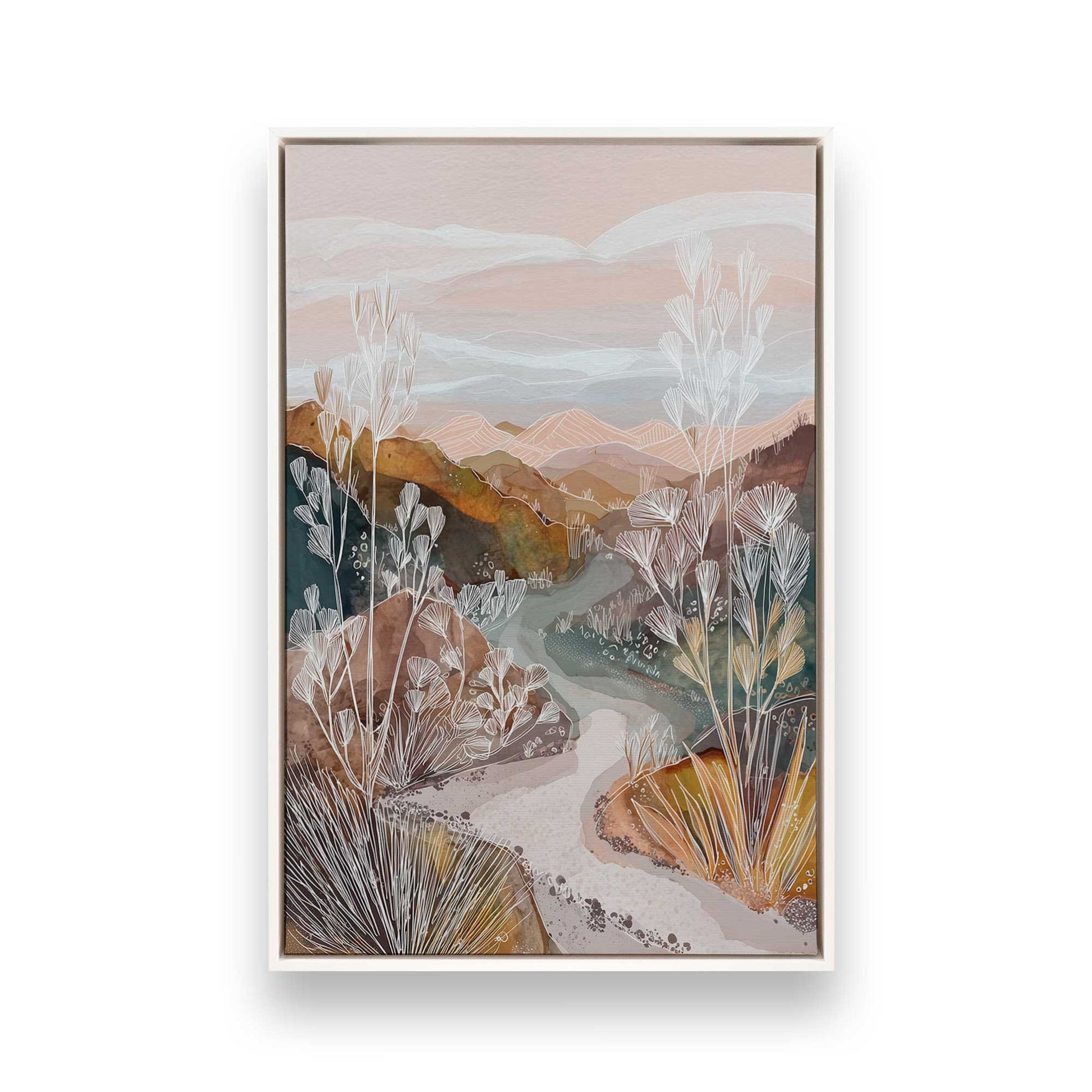 [Color:Opaque White], Picture of art in a White frame