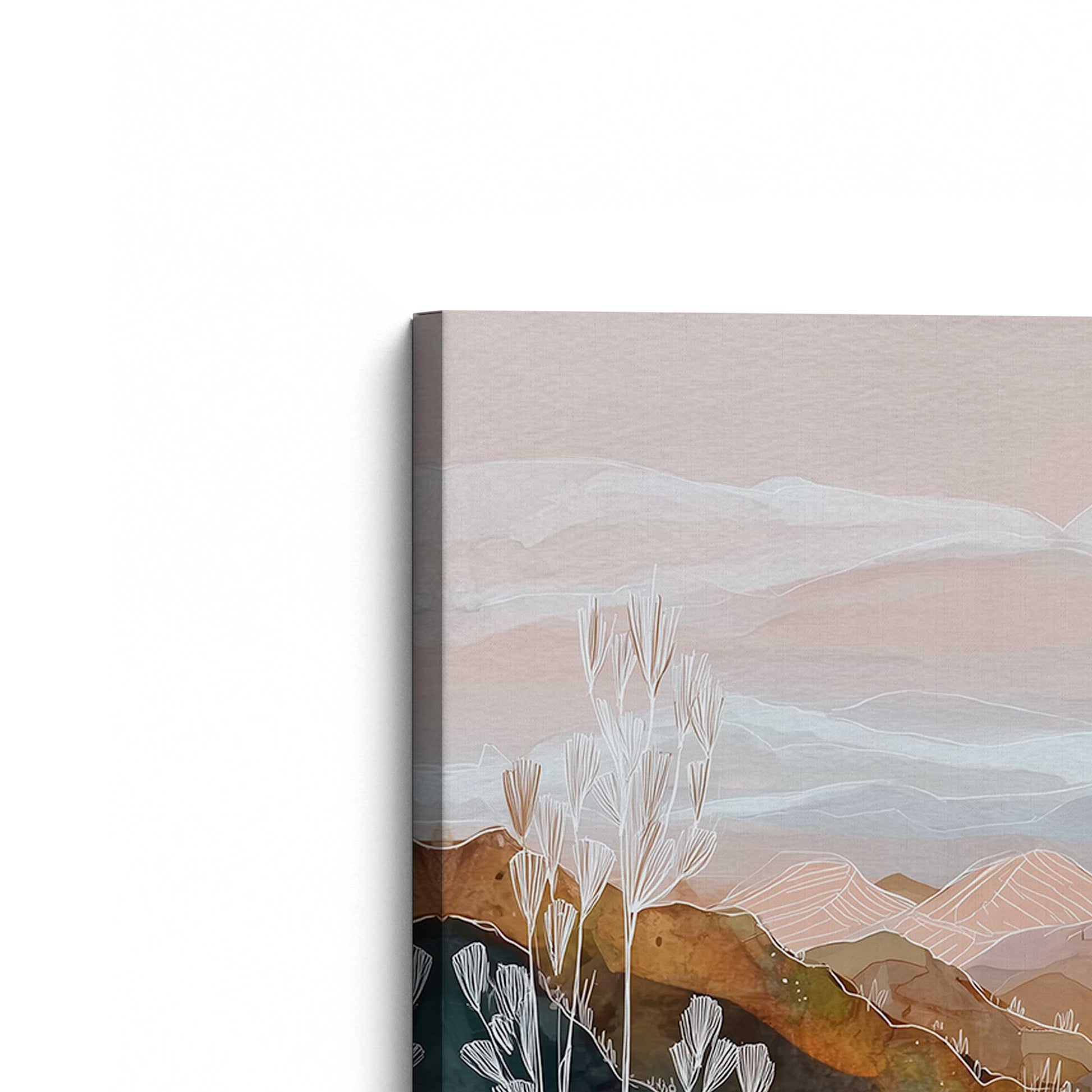 [Color:Stretched Canvas], Picture of the corner of the art