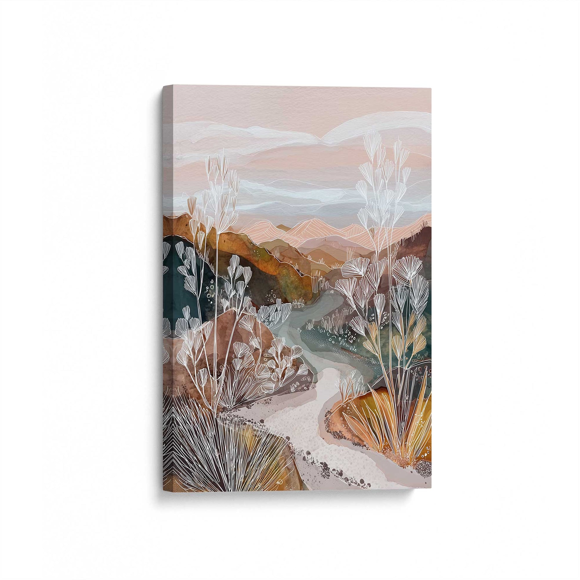 [Color:Stretched Canvas], Picture of art at an angle