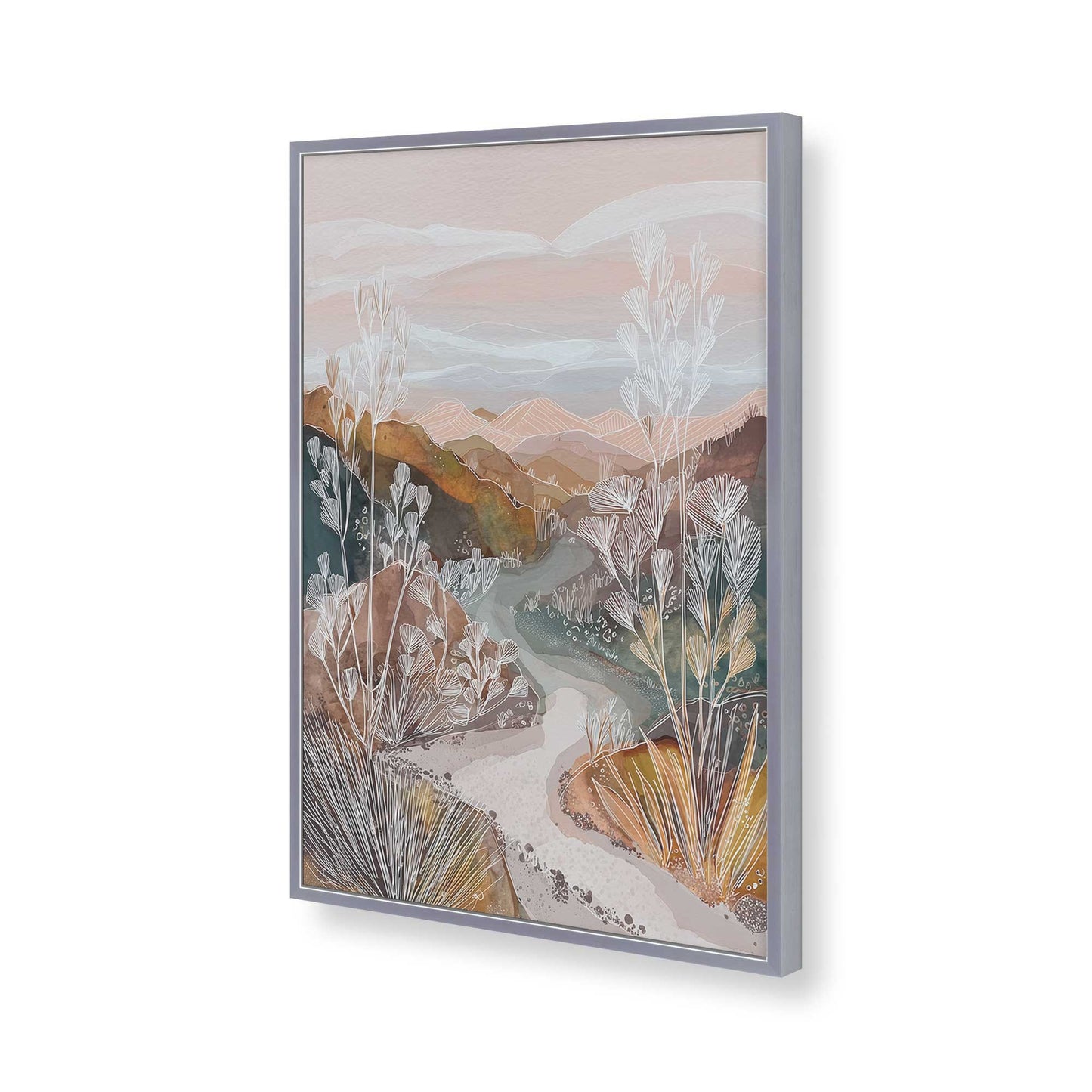 [Color:Polished Chrome], Picture of art in a Polished Chrome frame of the corner
