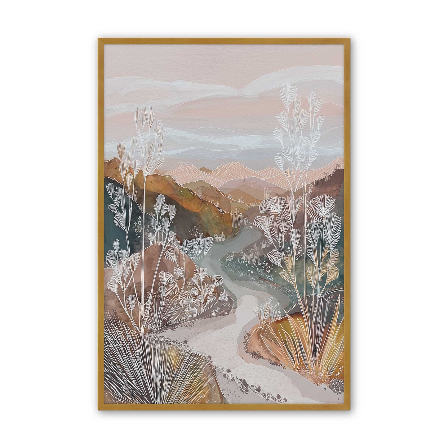 [Color:Polished Gold], Picture of art in a Polished Gold frame