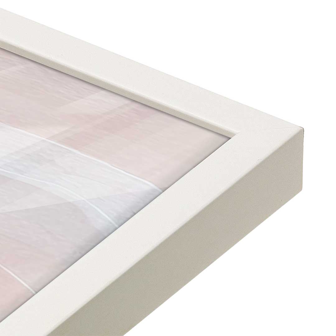 [Color:Opaque White], Picture of art in a Opaque White frame at an angle