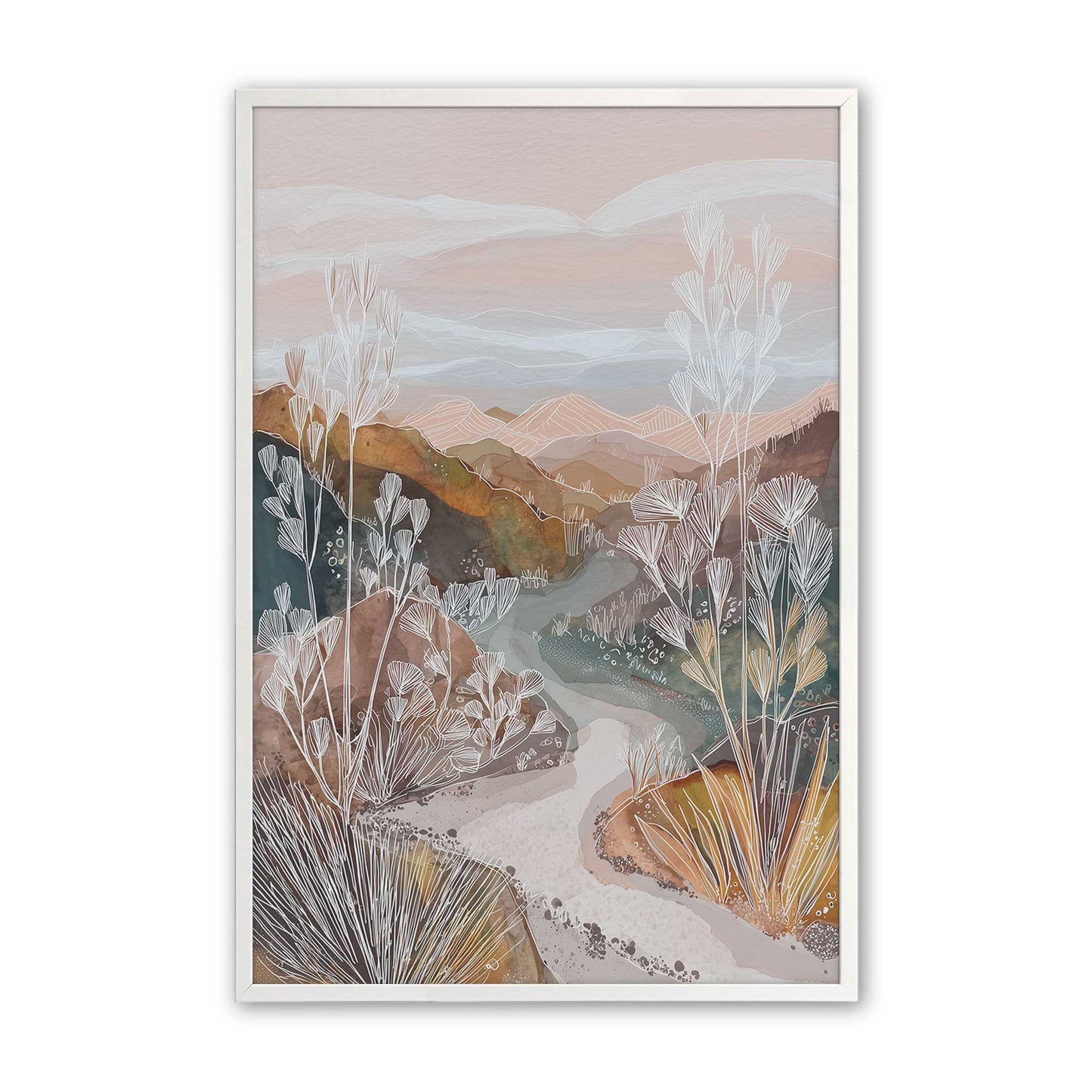 [Color:Opaque White], Picture of art in a Opaque White frame
