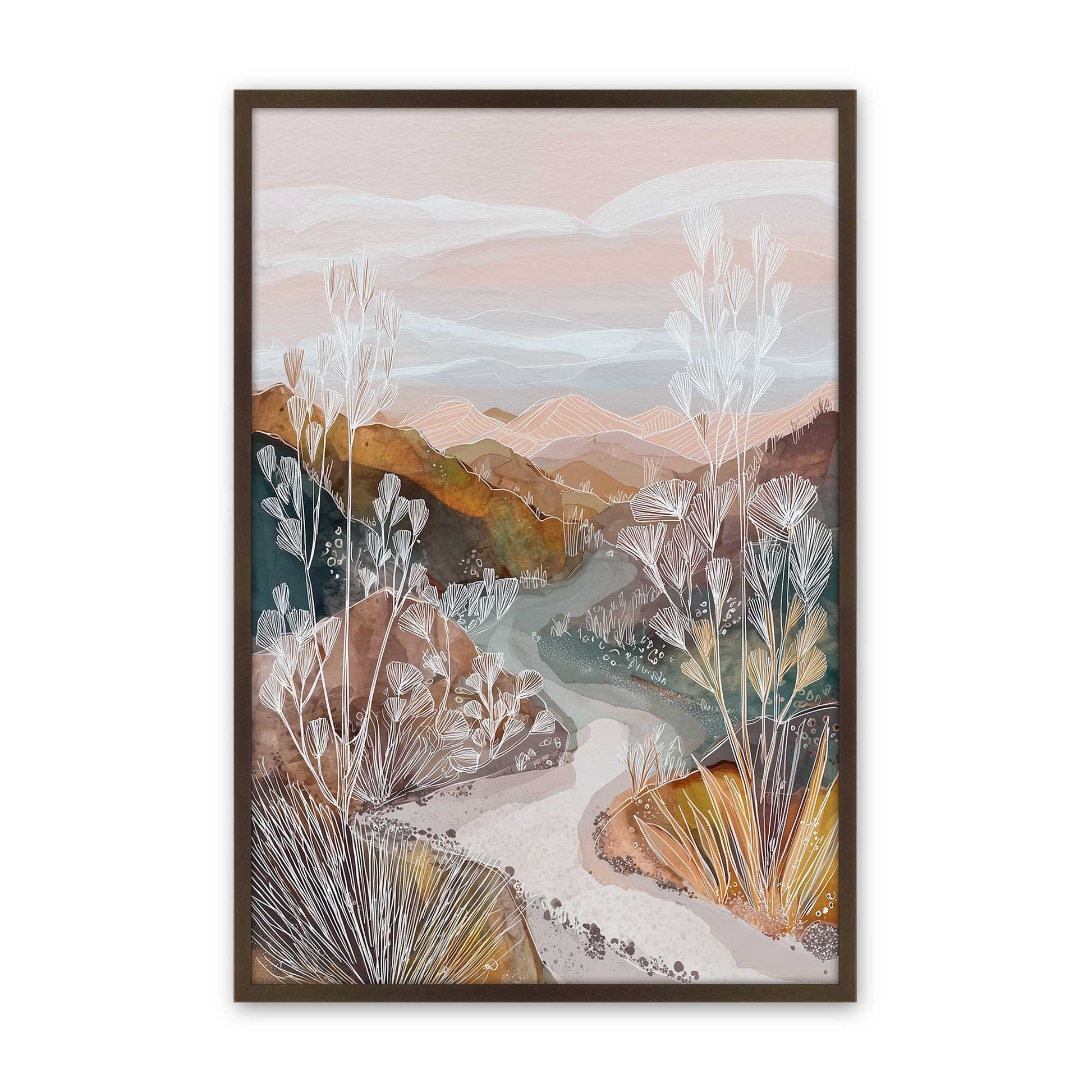 [Color:Belvinder Brown], Picture of art in a Belvinder Brown frame