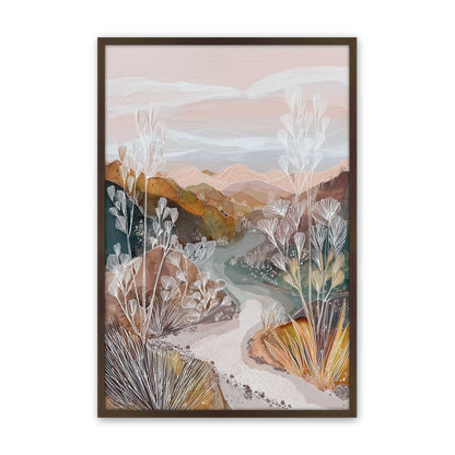 [Color:Brown], Picture of art in a Brown frame