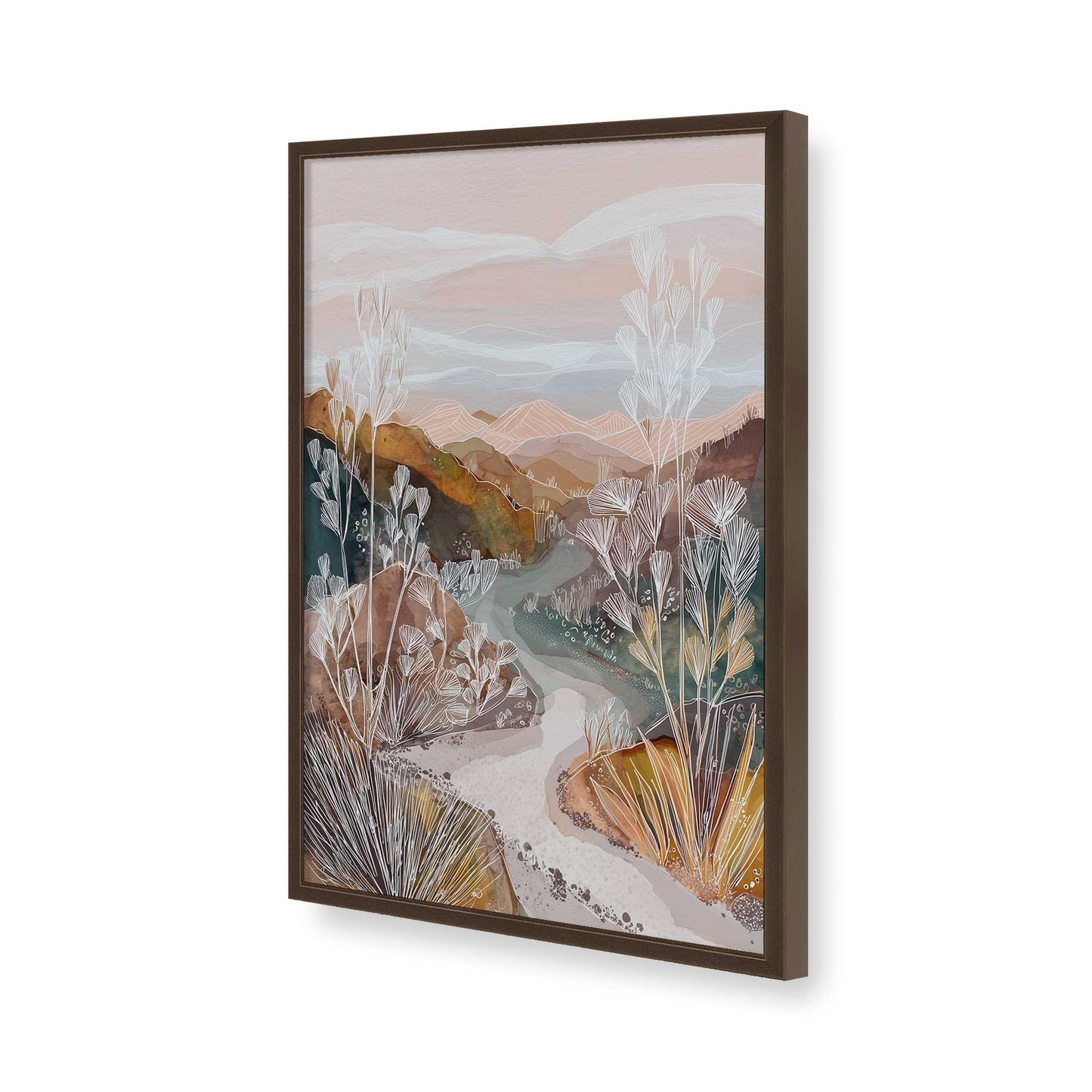 [Color:Belvinder Brown], Picture of art in a Belvinder Brown frame of the corner
