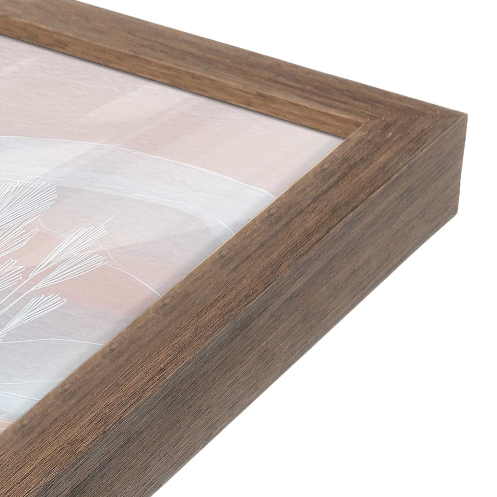 [Color:Walnut], Picture of art in a Walnut frame at an angle