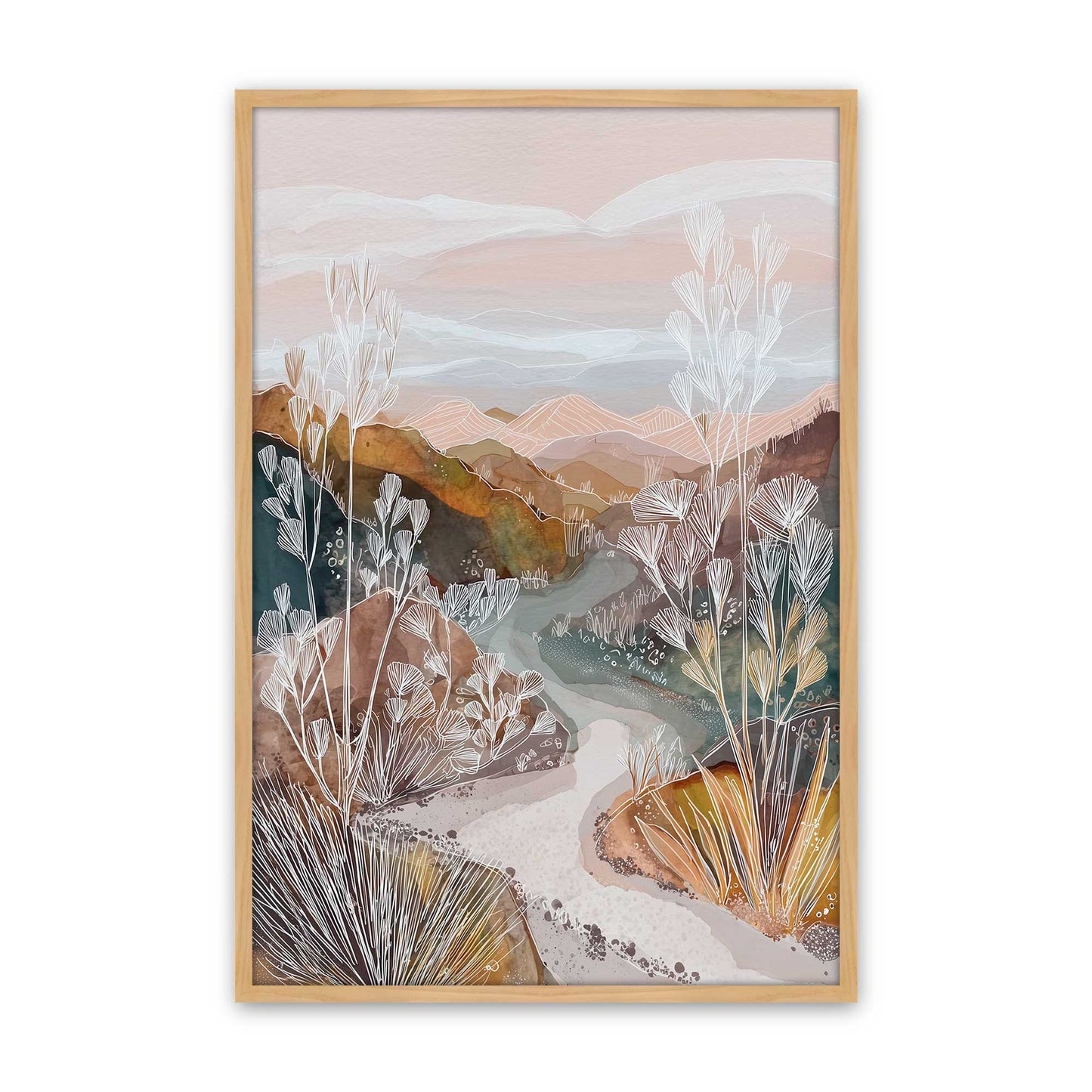 [Color:American Maple], Picture of art in a American Maple frame