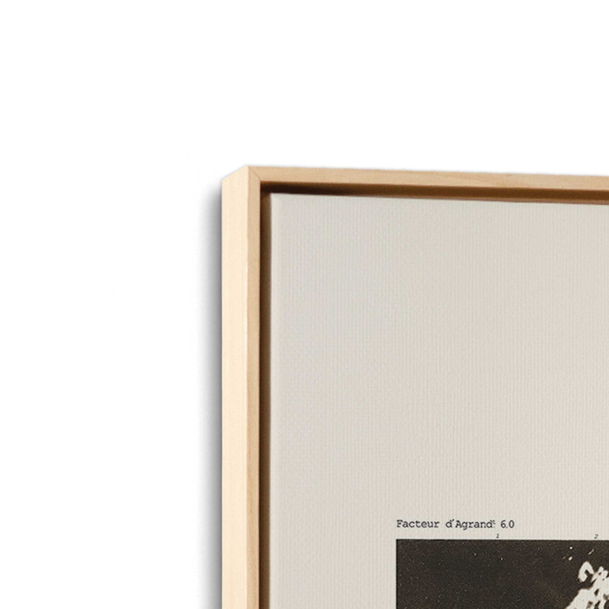 [Color:American Maple], Picture of art in a American Maple frame at an angle