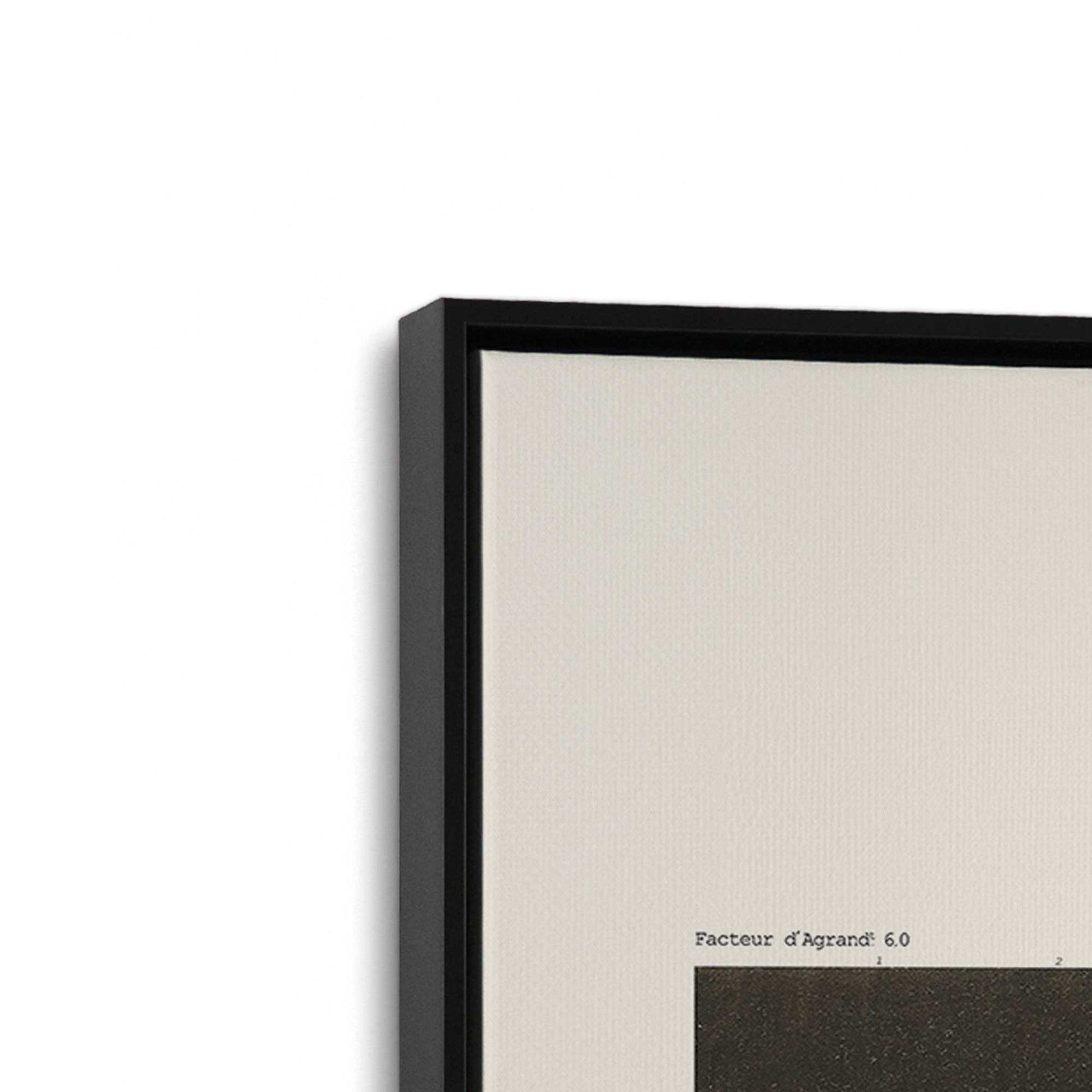 [Color:Satin Black], Picture of art in a Satin Black frame at an angle