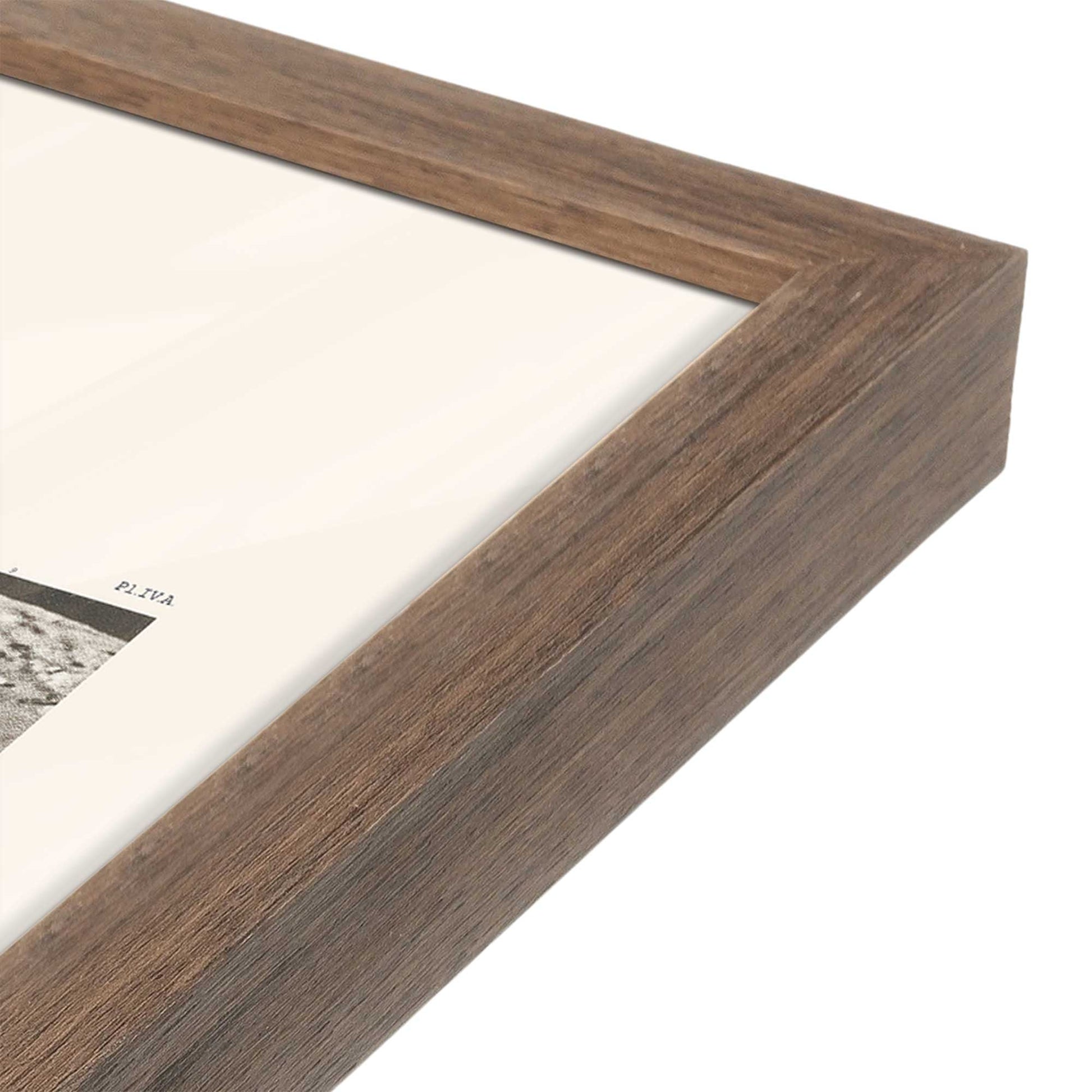 [Color:Walnut], Picture of art in a Walnut frame at an angle