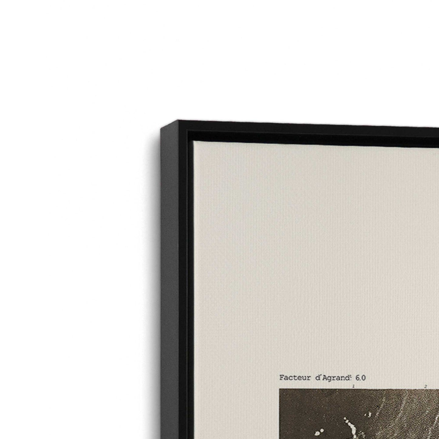 [Color:Satin Black], Picture of art in a Satin Black frame at an angle
