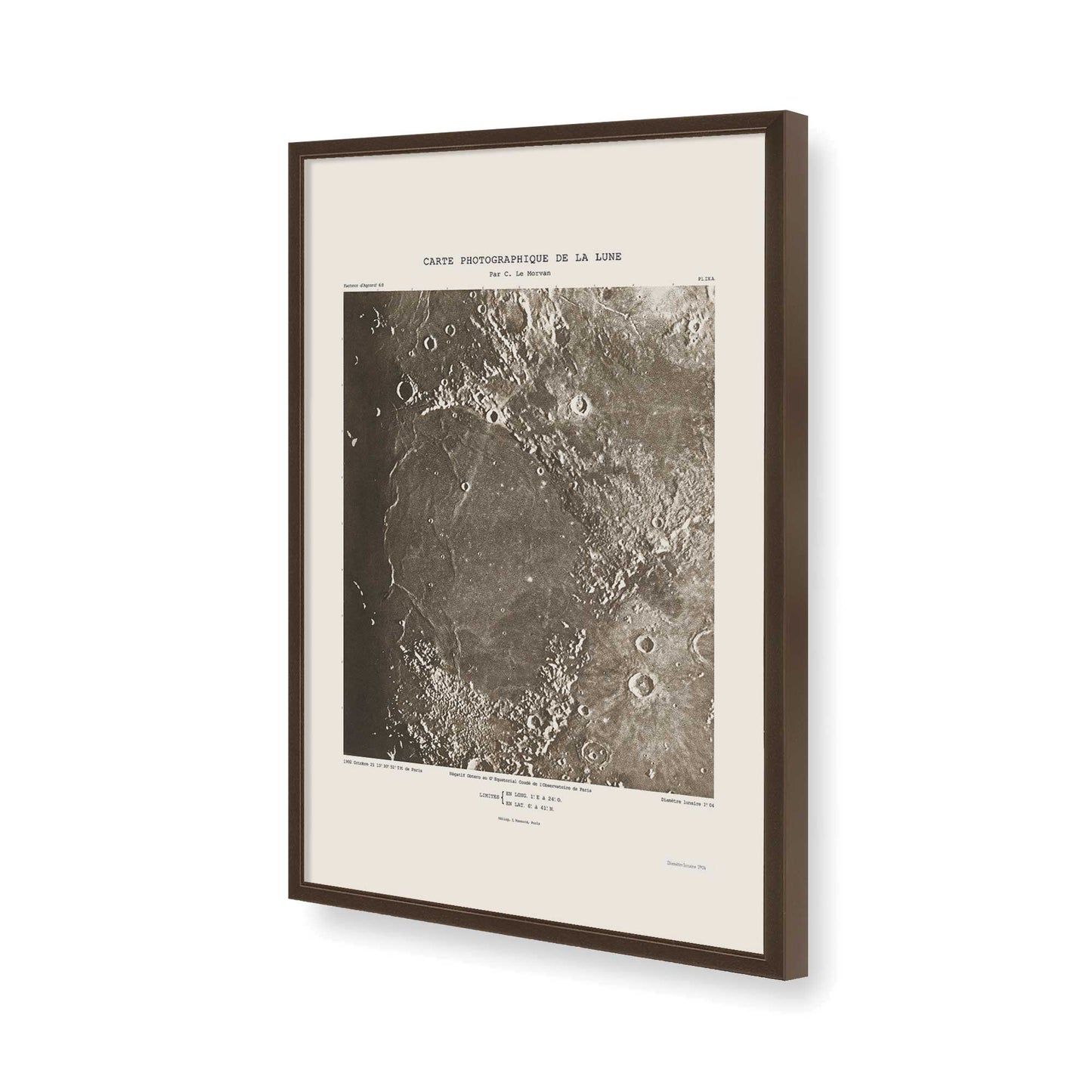 [Color:Brown], Picture of art in a Brown frame of the corner