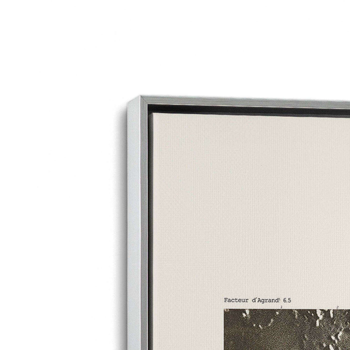 [Color:Polished Chrome], Picture of art in a Polished Chrome frame at an angle