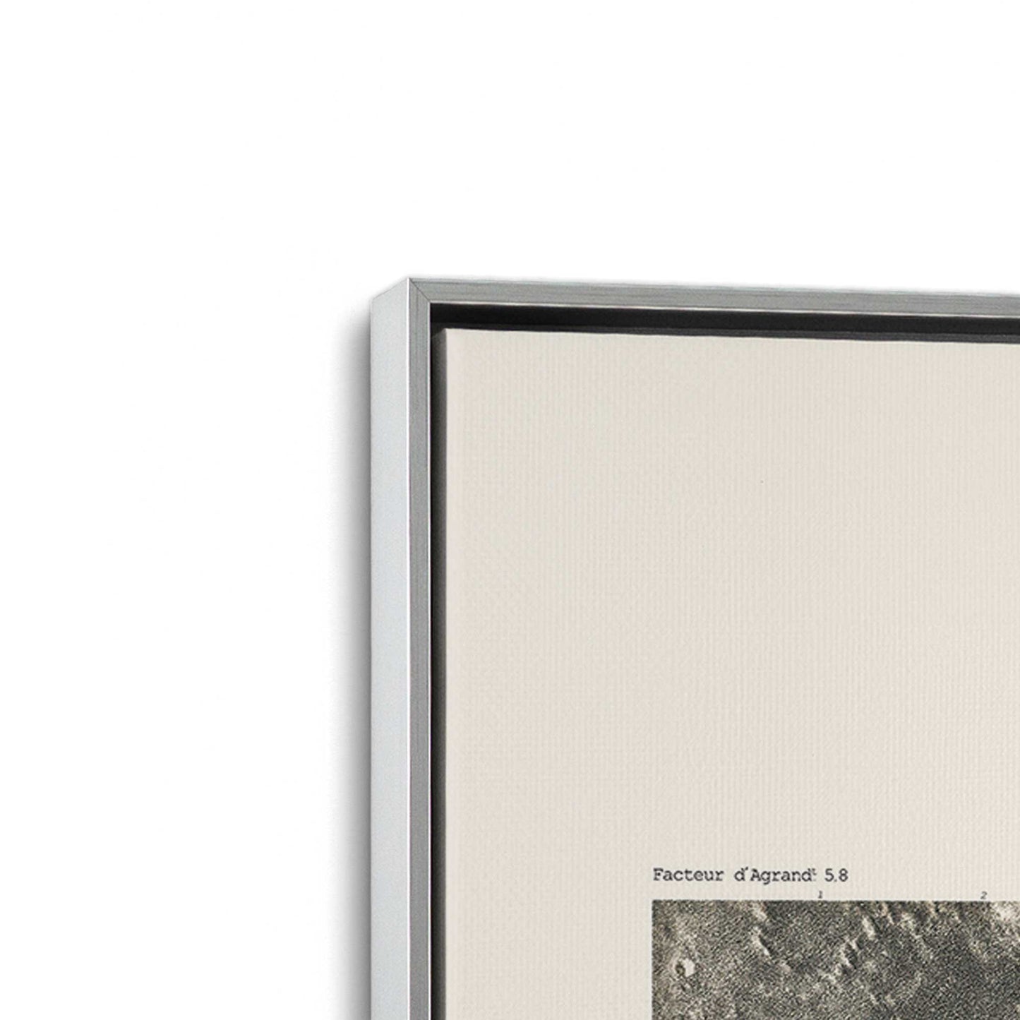 [Color:Polished Chrome], Picture of art in a Polished Chrome frame at an angle