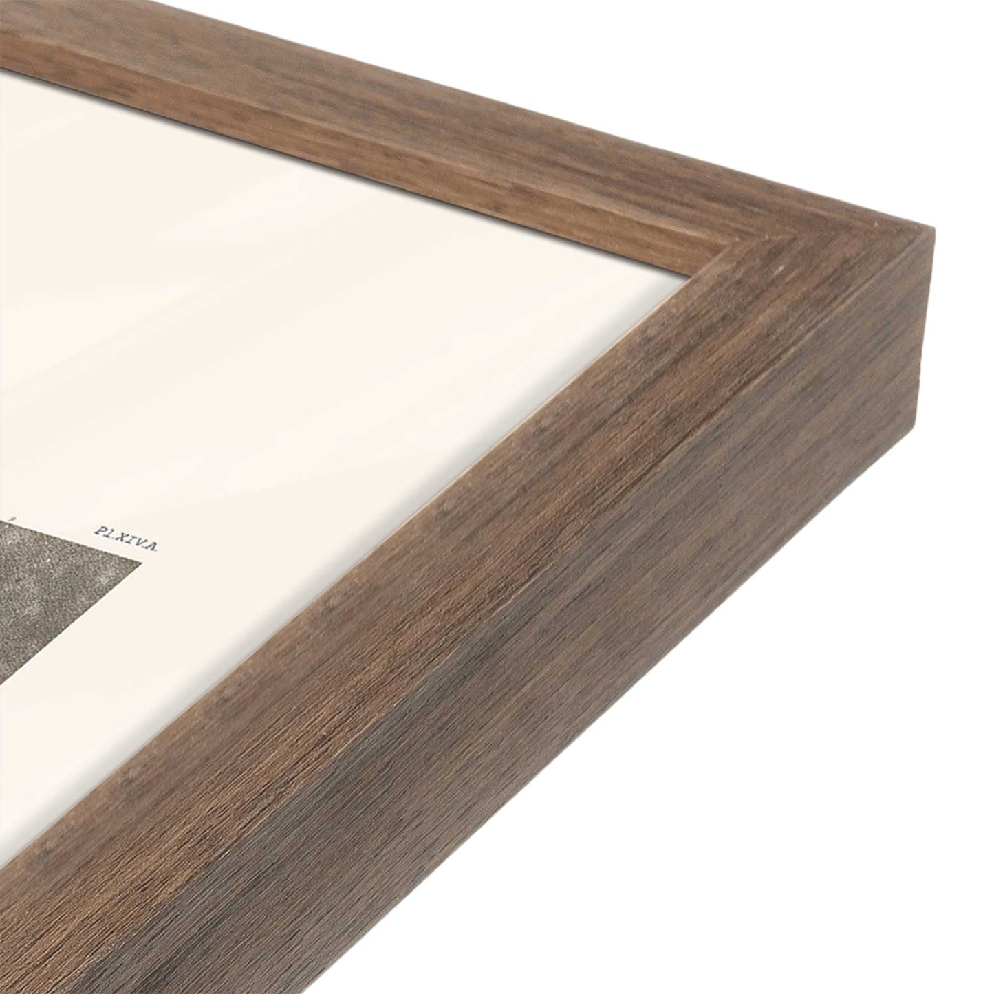 [Color:Walnut], Picture of art in a Walnut frame at an angle