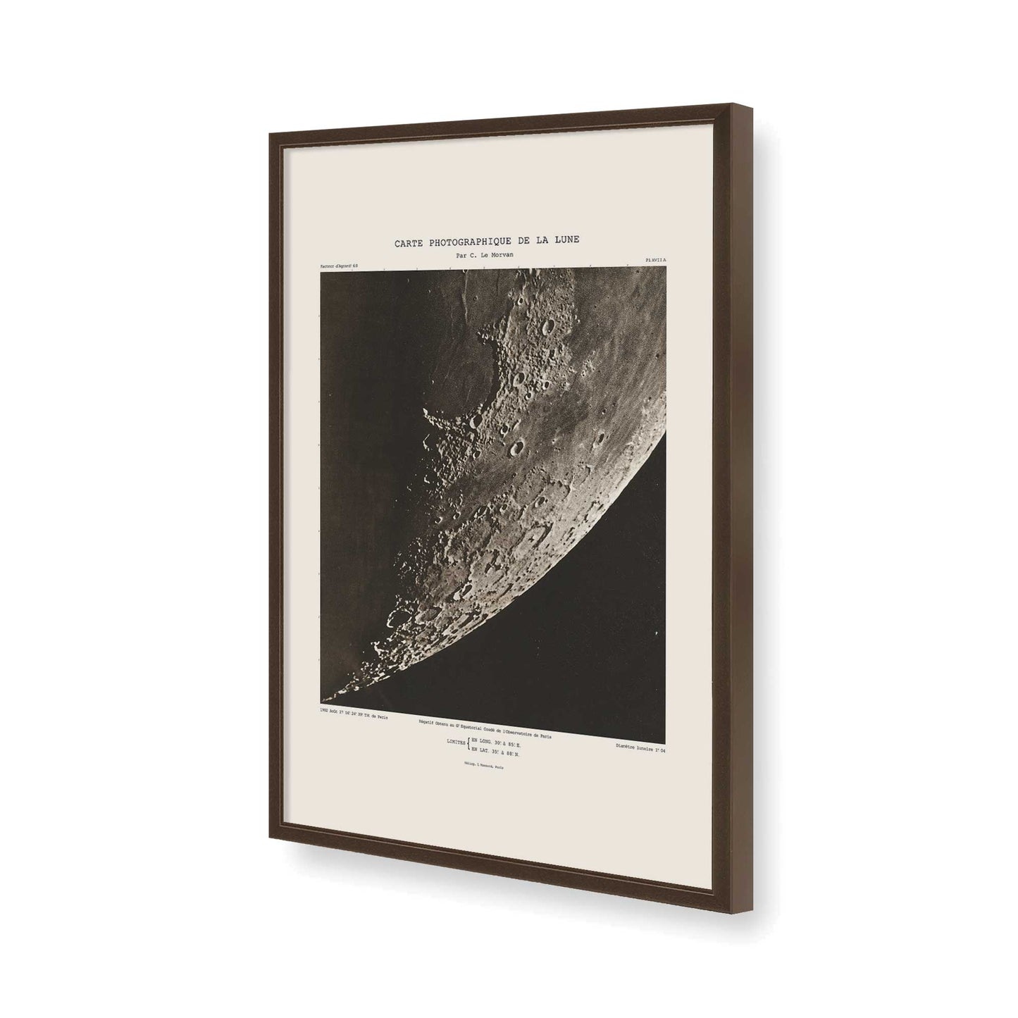 [Color:Brown], Picture of art in a Brown frame of the corner