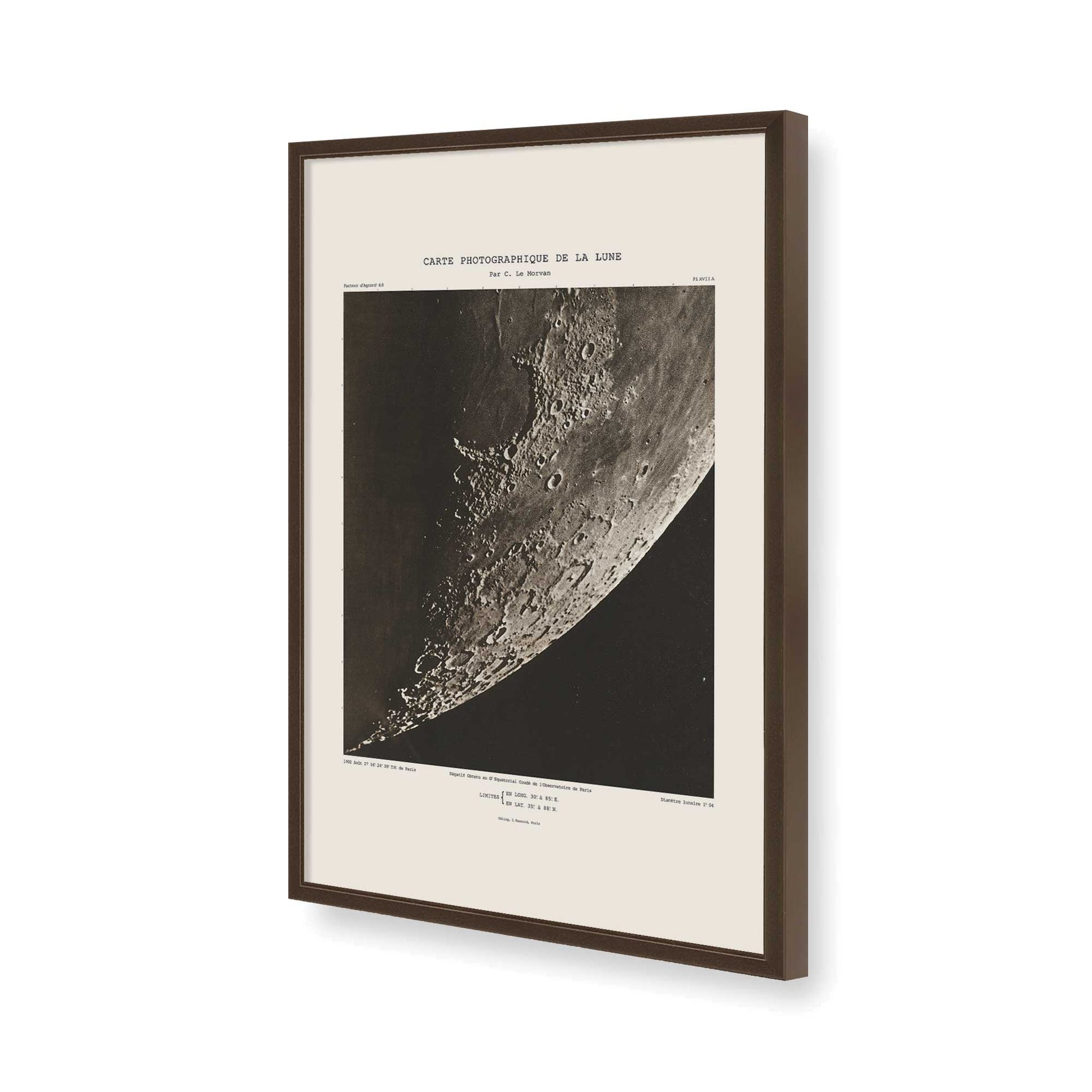 [Color:Brown], Picture of art in a Brown frame of the corner
