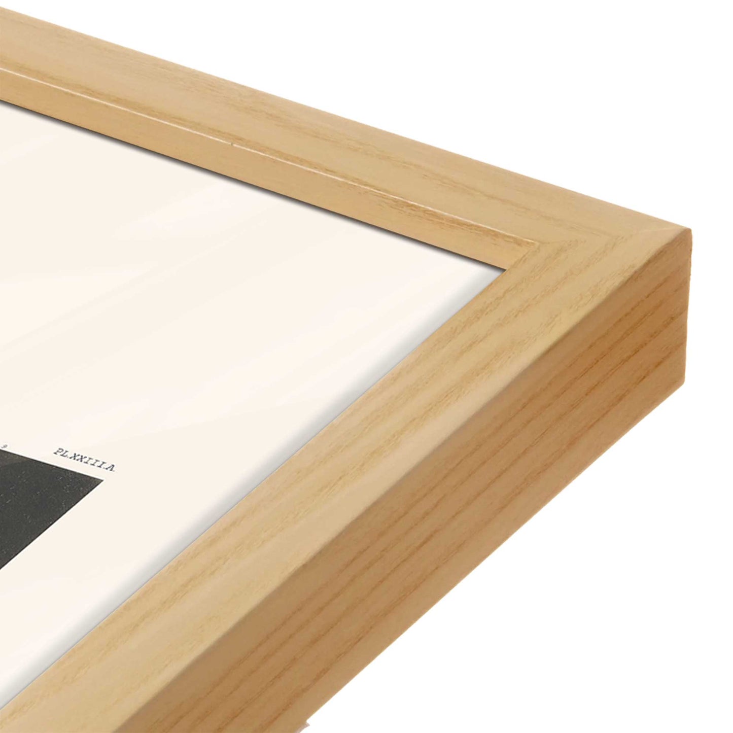 [Color:American Maple], Picture of art in a American Maple frame at an angle