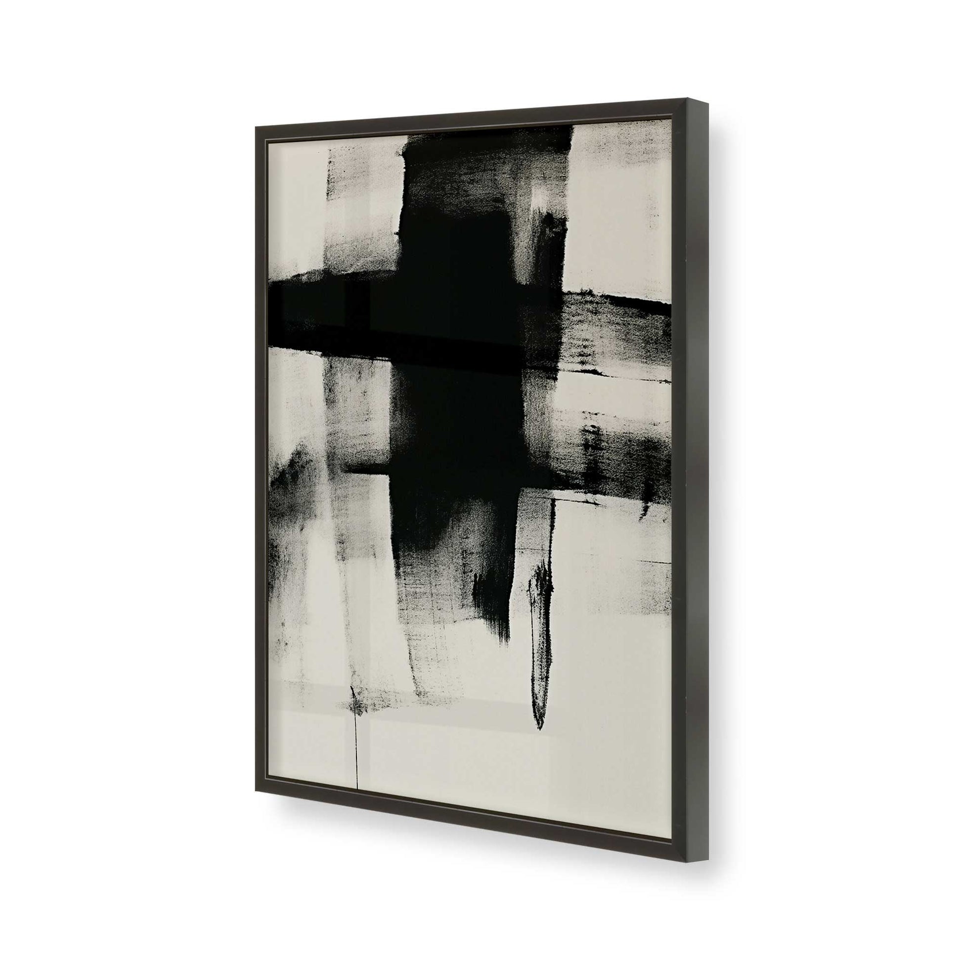 [Color:Satin Black], Picture of art in a Satin Black frame of the corner