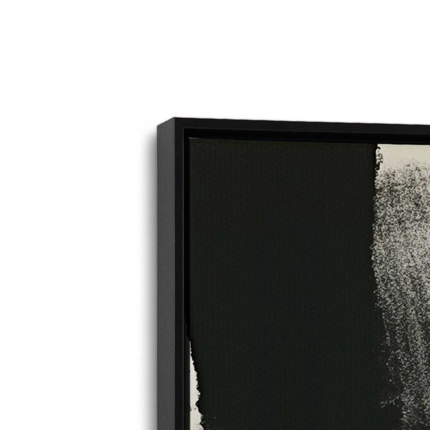 [Color:Satin Black], Picture of art in a Satin Black frame at an angle