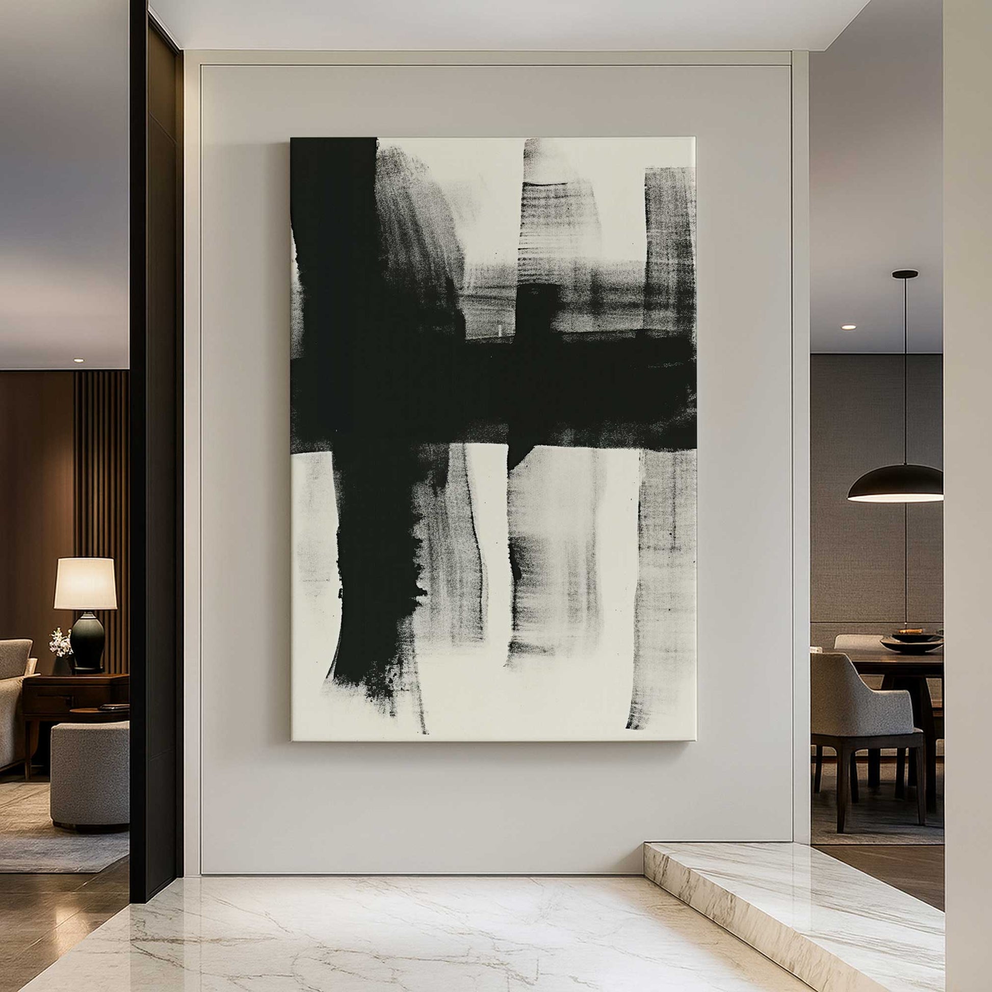 [Color:Stretched Canvas], Picture of art in a room