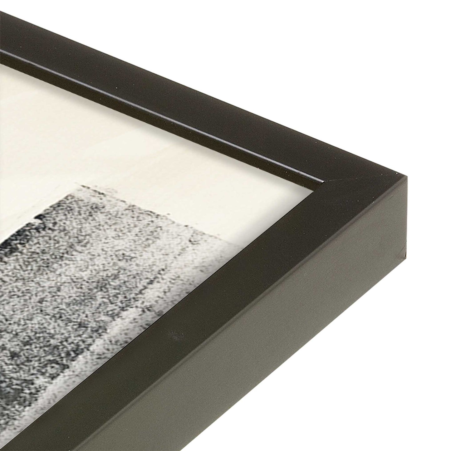 [Color:Satin Black], Picture of art in a Satin Black frame at an angle