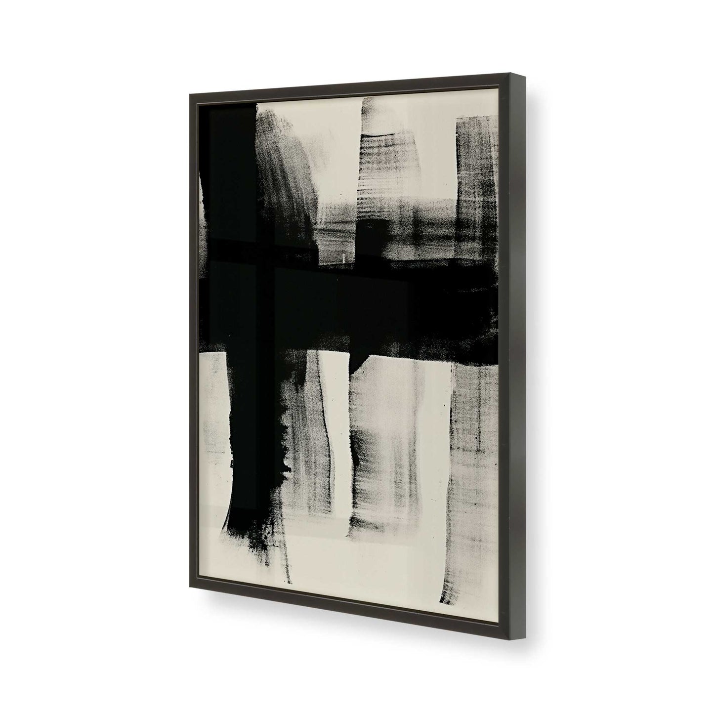 [Color:Satin Black], Picture of art in a Satin Black frame of the corner