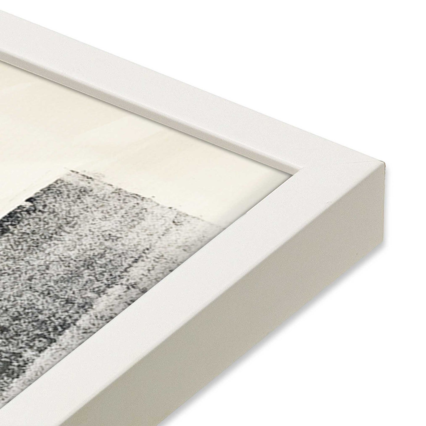 [Color:Opaque White], Picture of art in a Opaque White frame at an angle