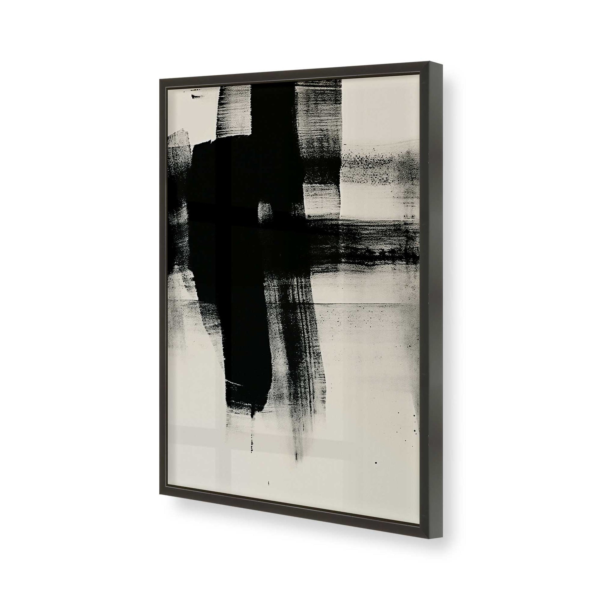 [Color:Satin Black], Picture of art in a Satin Black frame of the corner