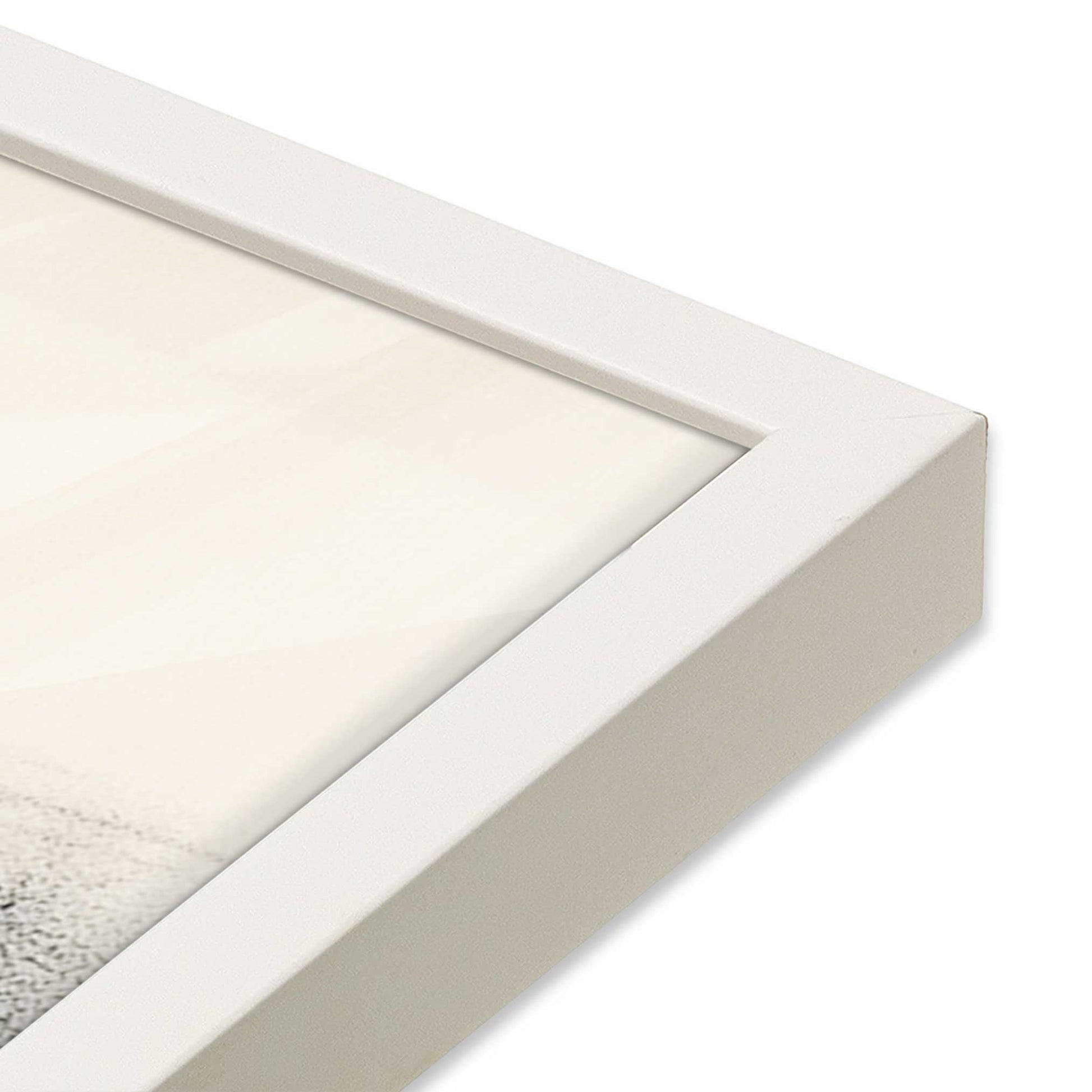 [Color:Opaque White], Picture of art in a Opaque White frame at an angle