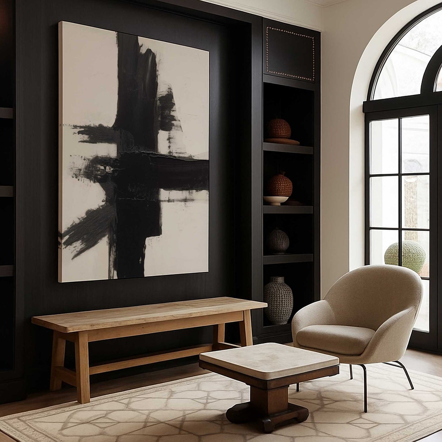 [Color:Stretched Canvas], Picture of art in a room