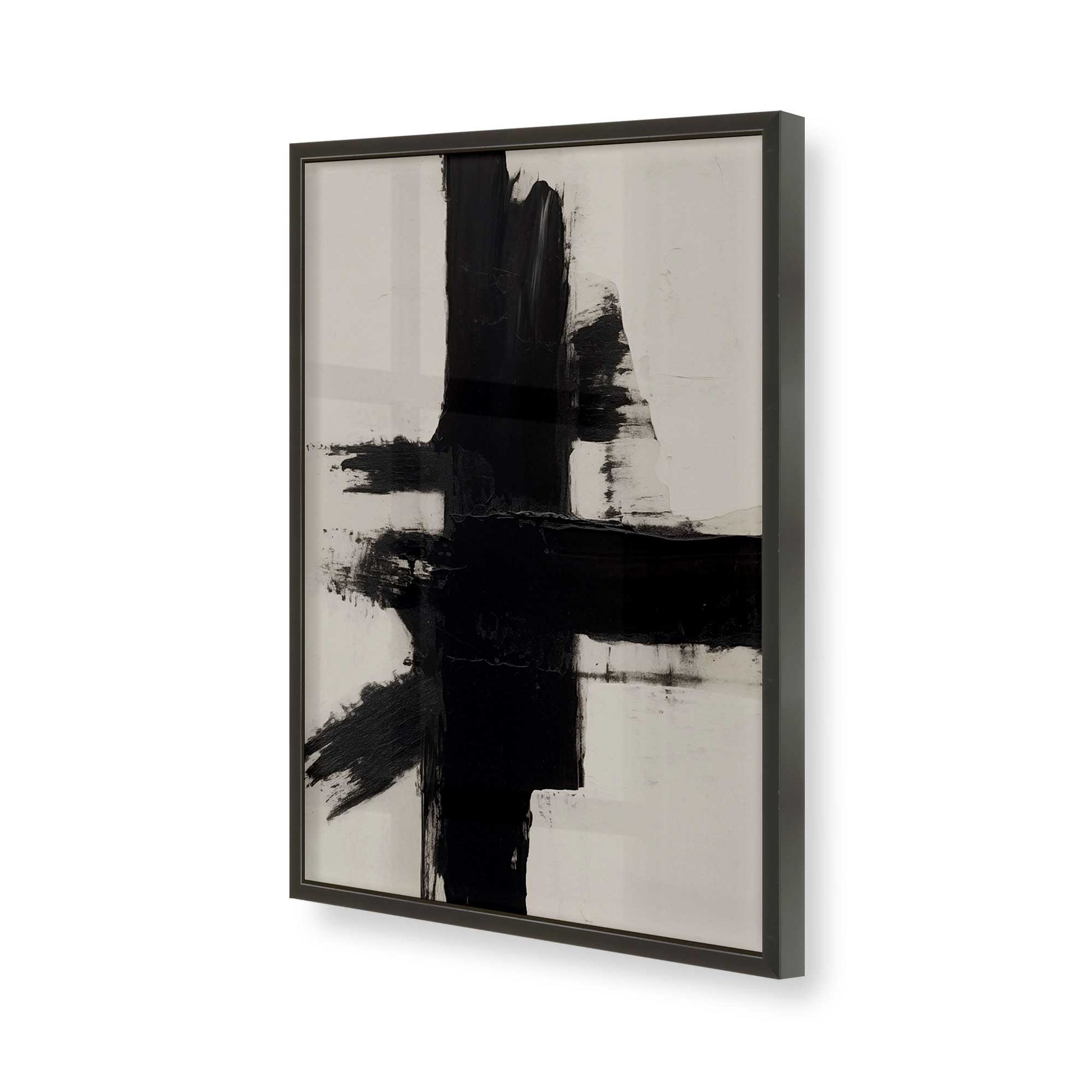 [Color:Satin Black], Picture of art in a Satin Black frame of the corner