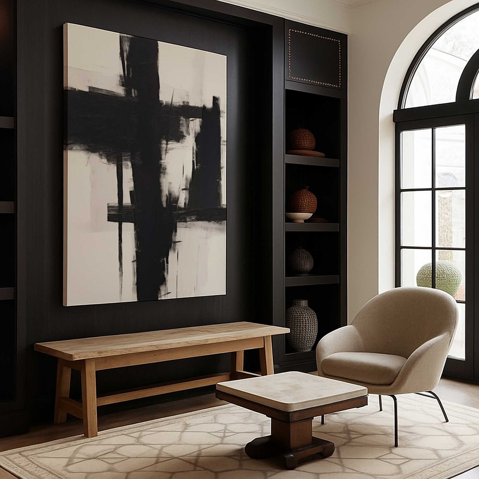 [Color:Stretched Canvas], Picture of art in a room
