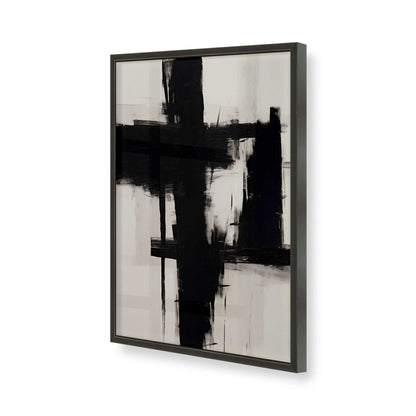 [Color:Satin Black], Picture of art in a Satin Black frame of the corner