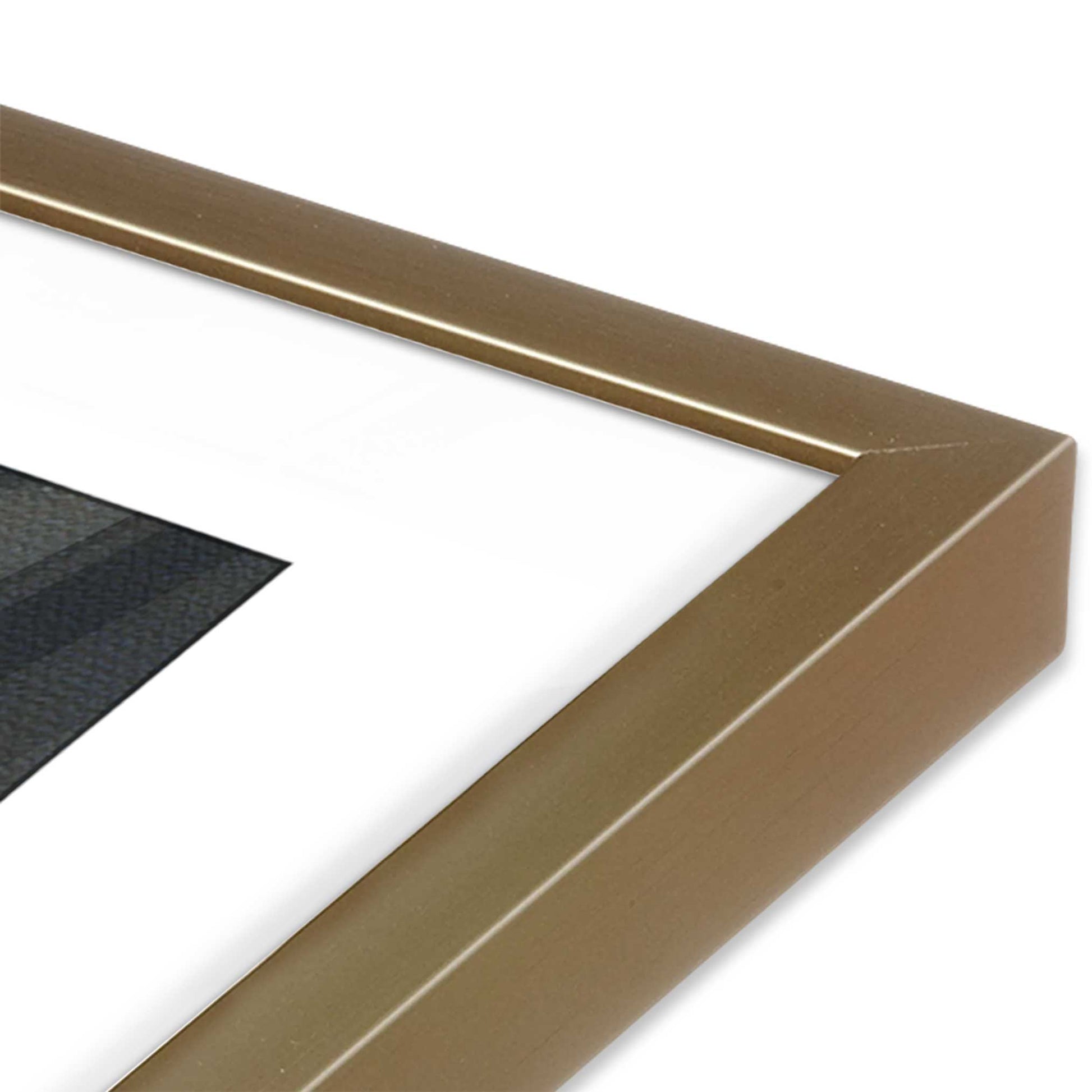 [Color:Brushed Gold], Picture of art in a Brushed Gold frame of the corner