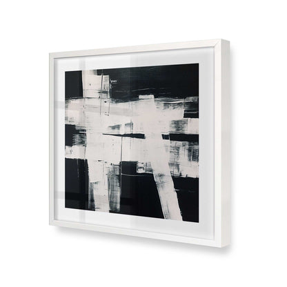 [Color:Opaque White], Picture of art in a Opaque White frame at an angle