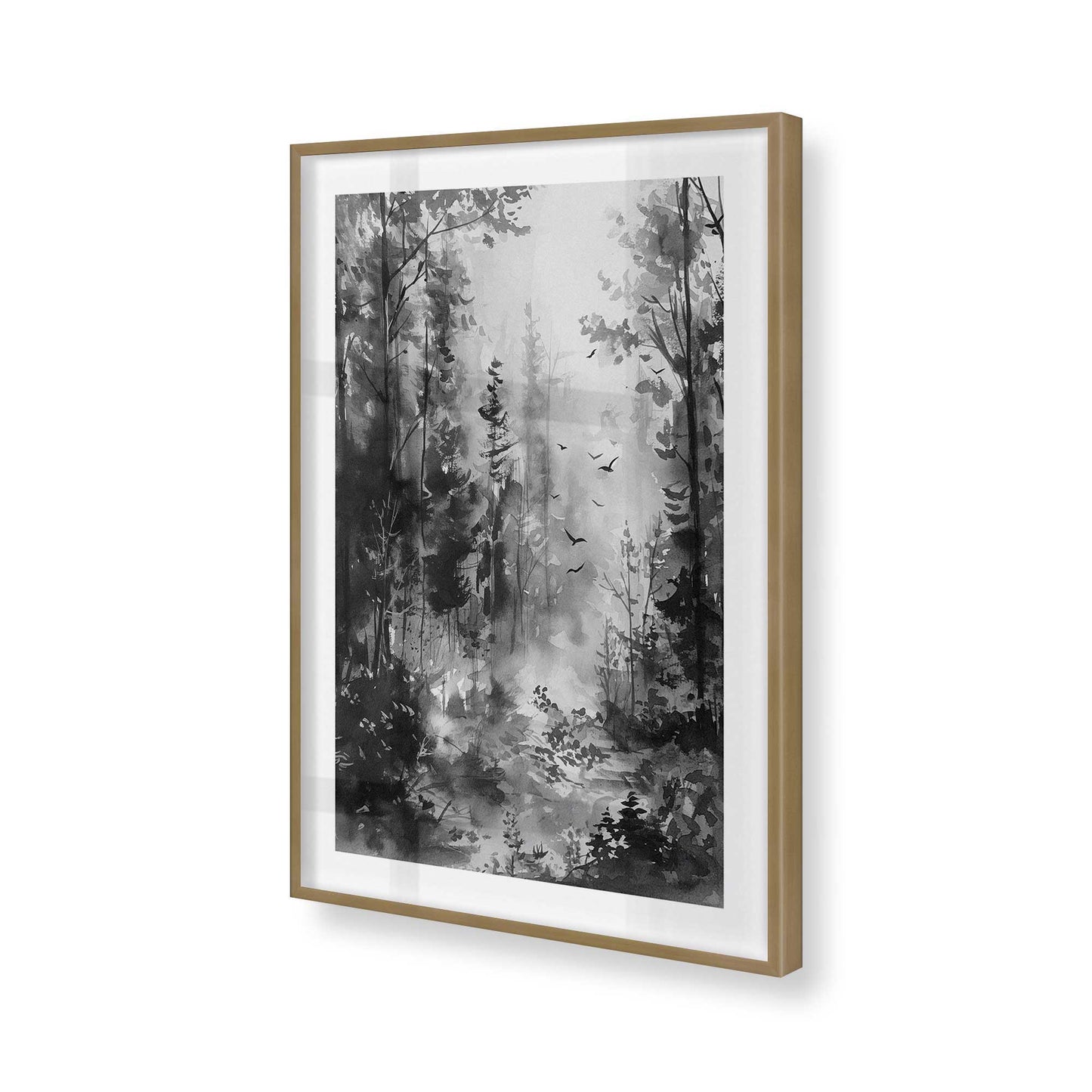 [Color:Brushed Gold], Picture of art in a Brushed Gold frame of the corner