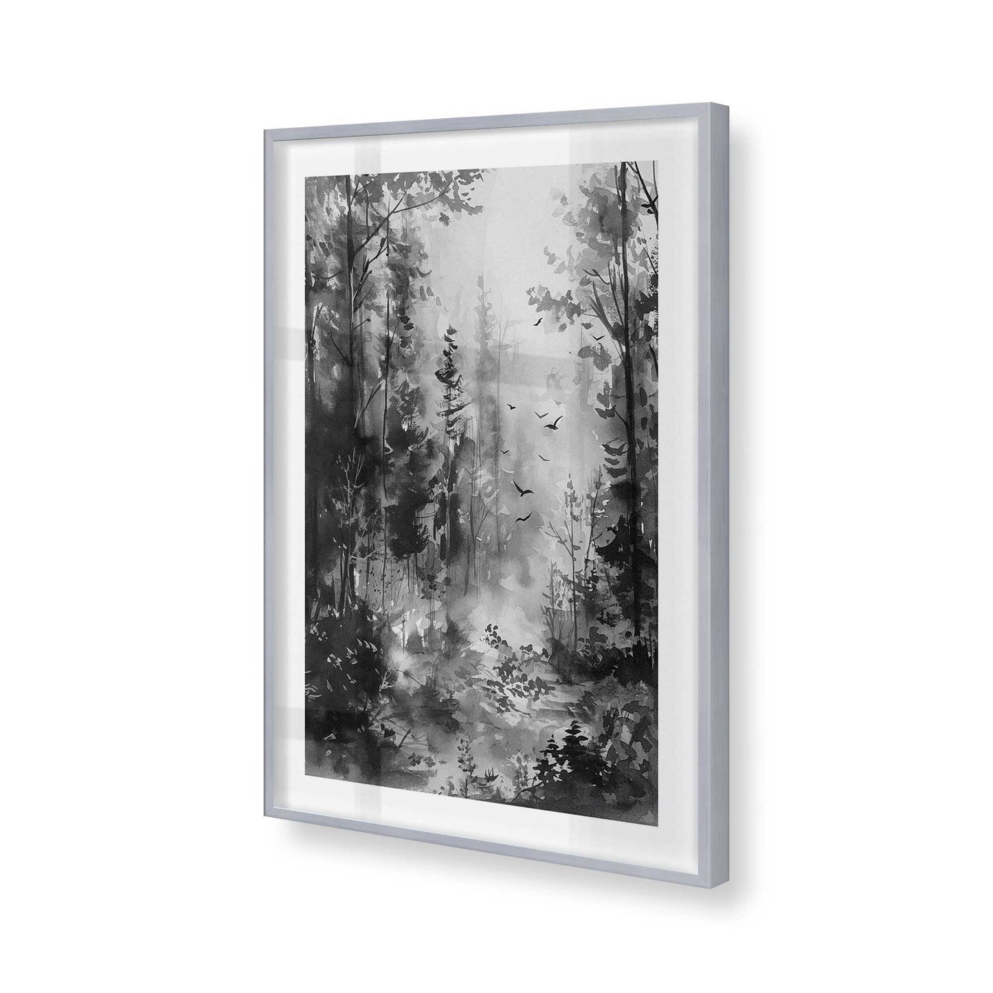 [Color:Polished Chrome], Picture of art in a Polished Chrome frame of the corner