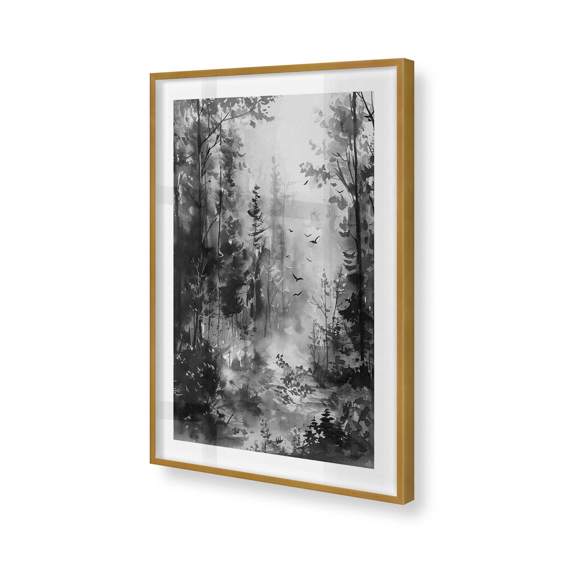 [Color:Polished Gold], Picture of art in a Polished Gold frame of the corner