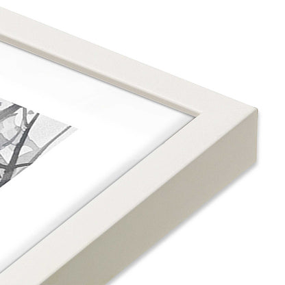 [Color:Opaque White], Picture of art in a Opaque White frame at an angle