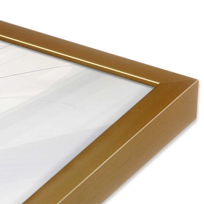 [Color:Polished Gold], Picture of art in a Polished Gold frame at an angle