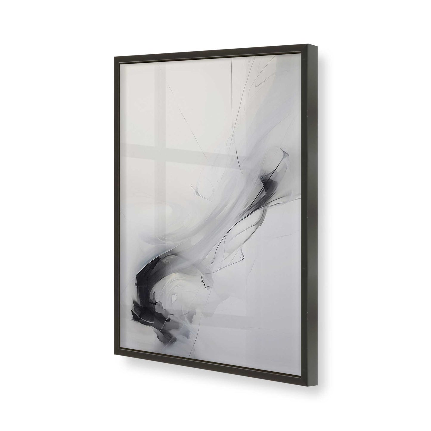 [Color:Satin Black], Picture of art in a Satin Black frame of the corner