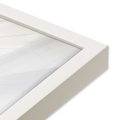 [Color:Opaque White], Picture of art in a Opaque White frame at an angle